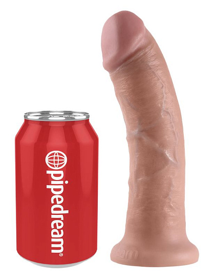 Фаллос на присоске King Cock 8 реалистичный, 19 см, телесный