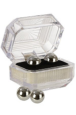 Шарики вагинальные Presentation Box серебристые, диаметр 2 см