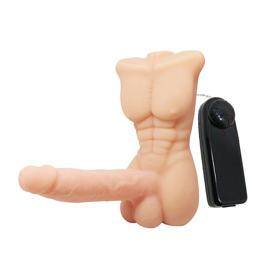 Мега вибратор в виде мужского торсаTemptation Bigger Man, 13 см