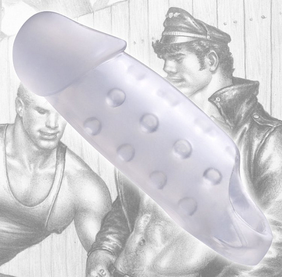 Насадка на пенис с подхватом мошонки Clear Smooth Cock E