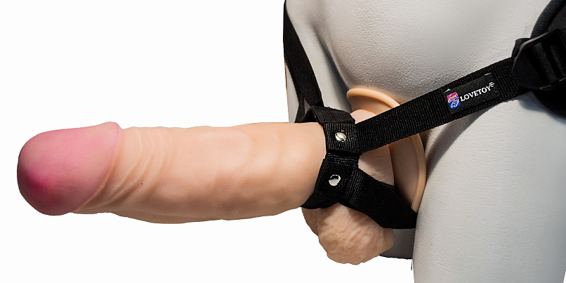 Супер гигант на присоске со страпоном 19,5 см