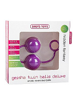 Вагинальные шарики для начинающих GEISHA TWIN, фиолетовые