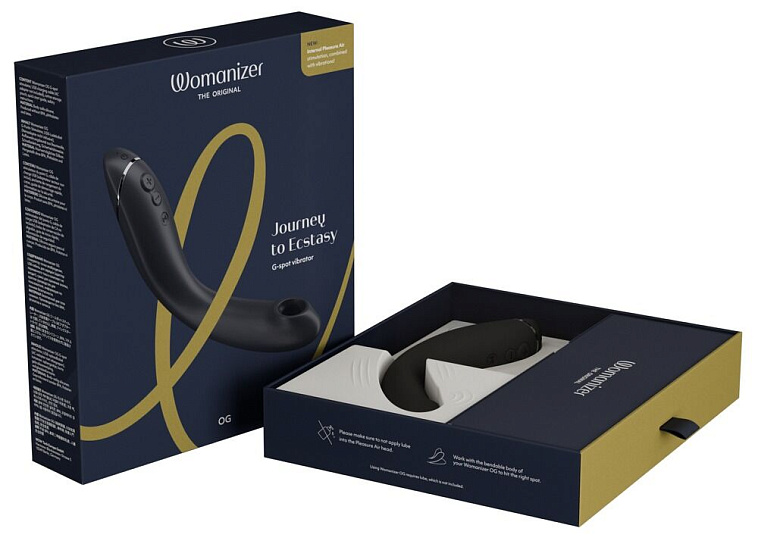 Стимулятор с технологией Pleasure Air для точки G Womanizer OG, черный Стимулятор с технологией Pleasure Air для точки G Womanizer OG, черный