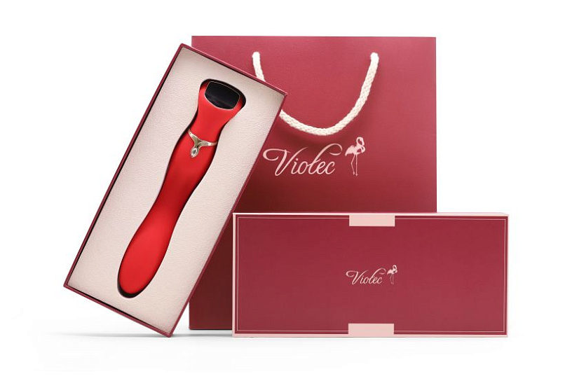 Красивый вибростимулятор Viotec MIRACLE CHANCE, красный