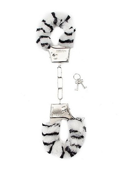 Плюшевые наручники FURRY HANDCUFFS, зебра