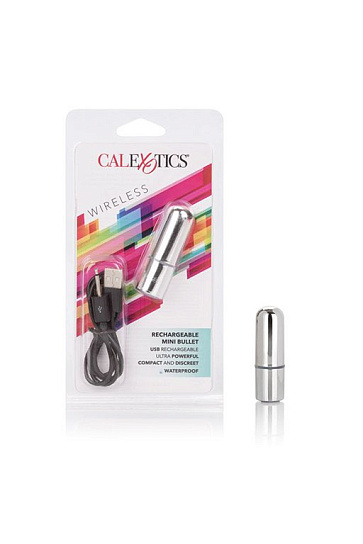 Серебряная мини пуля с 3-ступенчатой вибрацией Mini Bullet