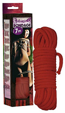 Веревка для шибари Shibari Bondage, 7 м, красная