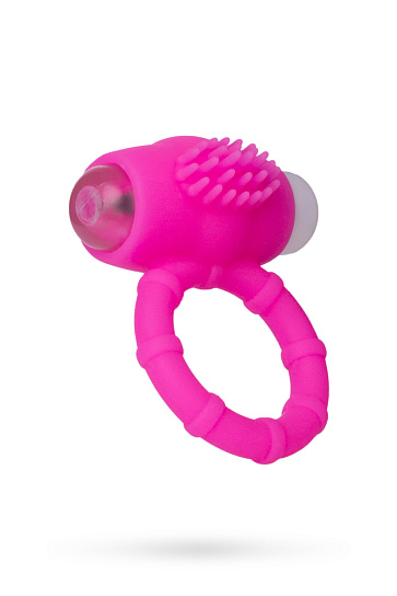 Силиконовое виброкольцо А-Toys с клиторальным стимулятором