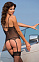 Прозрачный корсет SoftLine VALERIA черный, M/L