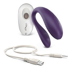 Гибкий Hands-Free вибратор для пар We-Vibe Unite 2.0, фиолетовый