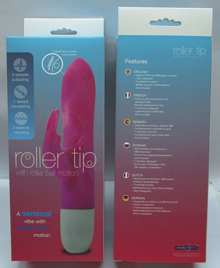 Вибратор-кролик с клиторальным стимулятором Roller Tip