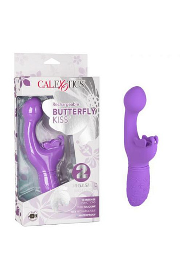 Вибромасссажер кролик Rechargeable Butterfly Kiss, фиолетовый
