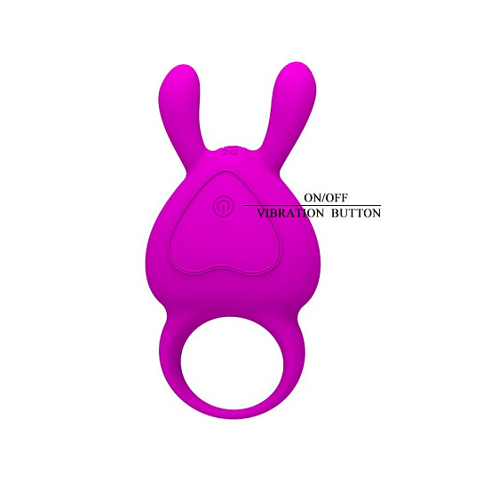 Небольшое эрекционное кольцо с вибрацией NAUGHTY BUNNY
