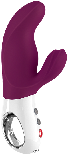 Мини-вибратор премиум класса Miss Bi, 17 см, ежевичный