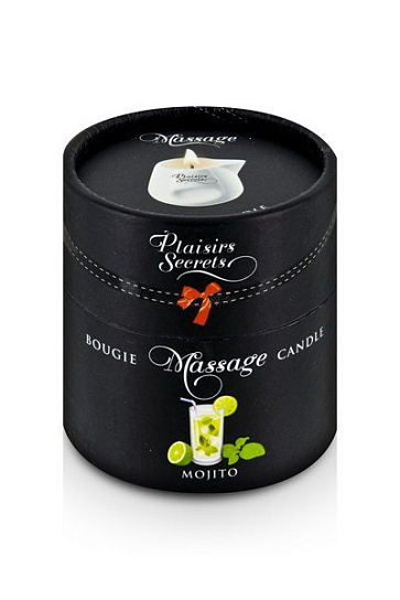 Massage Candle Mojito свечка с массажным маслом Мохито, 80 мл