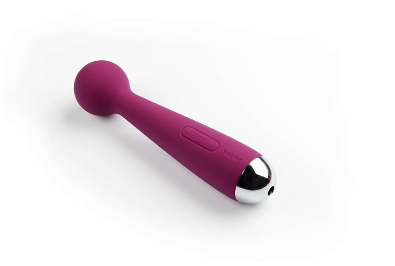 Вибратор-вонд с круглой головкой и насадкой Svakom Emma, фиолетовый