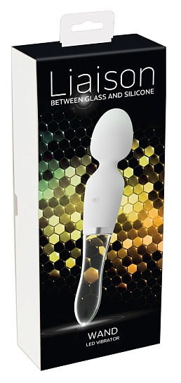 Вибратор Orion Liaison Led Wand вонд, белый-прозрачный