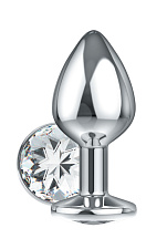 Анальная пробка Lola Games Diamond Clear Sparkle со стразом, XL, прозрачная