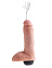 Фаллоимитатор с семяизвержением KING COCK 8' with balls, 18 см
