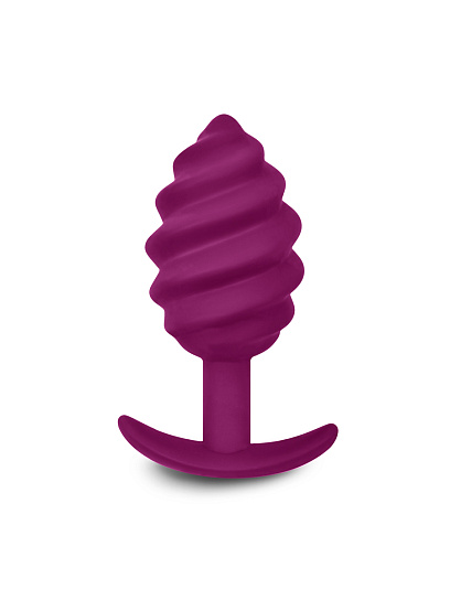 Витая анальная пробка Gvibe Gplug Twist, цвет малиновый