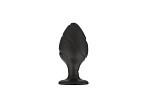 Анальная пробка с витым рисунком Свободный ассортимент, черная, S