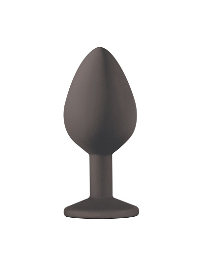 Анальная силиконовая пробка со стразом Lola Toys Emotions размер М, золотой