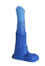 Зоо фаллоимитатор Пегас Small с мошонкой, синий, 21 см