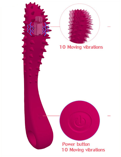 Вибратор с мягкими отростками Temptation Wand, 22 см