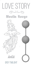 Парные вагинальные шарики Moulin Rouge со сцепкой, из силикона, серые