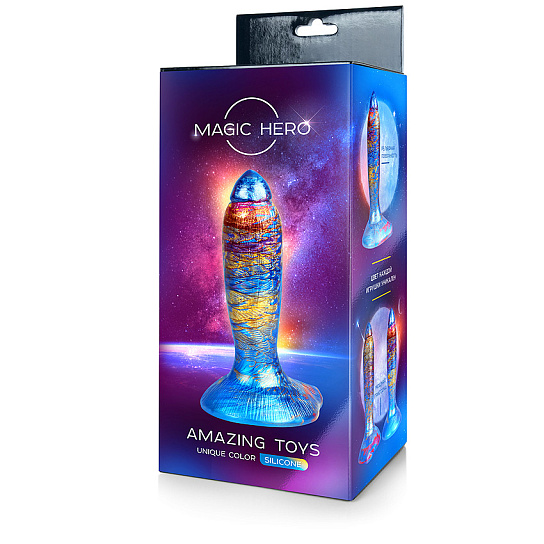 Фаллоимитатор с космическим дизайном Magic Hero, 21 см