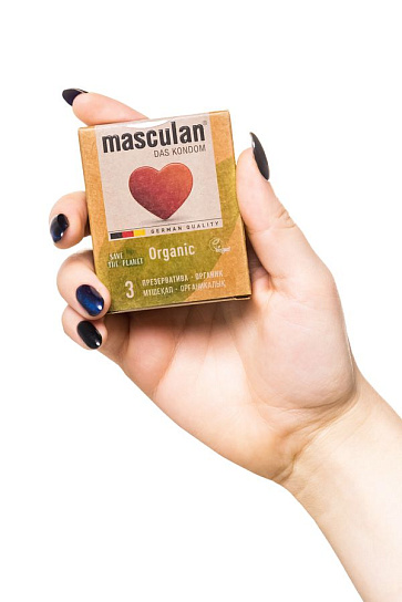 Презервативы Masculan Organic утонченные веганские, 3 шт, прозрачные