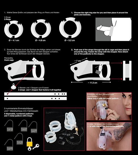 Набор для мужского пояса верности COCK CAGE SET