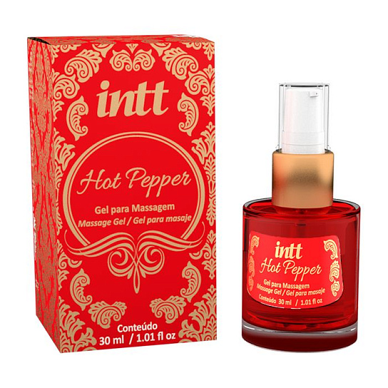 Массажный гель Intt Hot Pepper Unisex согревающий, 30 мл