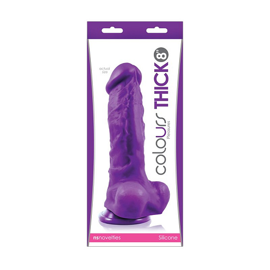 Фаллоимитатор на присоске Colours - Pleasures 17.5 см, сиреневый