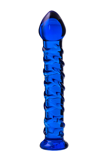 Синий стеклянным фаллос DILDO, 18 см