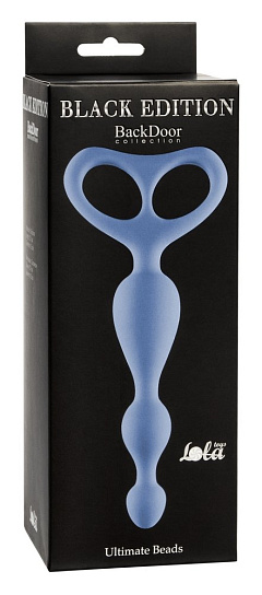 Анальная цепочка с удобной ручкой Lola Toys Ultimate Beads, синяя
