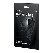 Мешочек для хранения вибромассажера Satisfyer Treasure Bag XL, черный