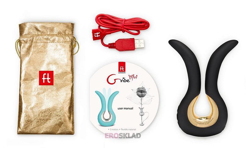 Вибратор Gvibe Mini Gold с золотым покрытием