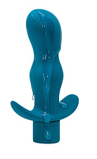 Анальный вибратор с ограничителем Satisfaction Aquamarine, синий