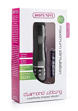 Вибратор украшен стразами DIAMOND RIBBING