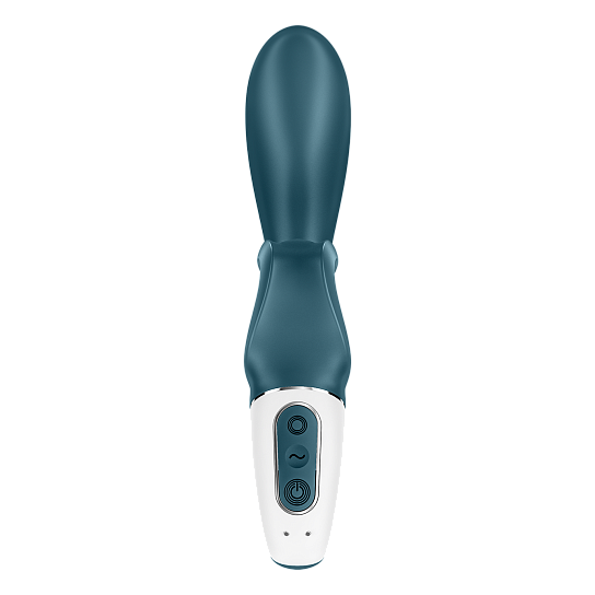 Вибратор-кролик с ультра-гибким отростком Satisfyer Hug me, серо-голубой