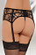Кружевной пояс для чулок SoftLine Collection черный, S/M