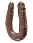 Фаллоимитатор - реалистик двойной U-Shaped Medium Double Trouble, 14 см, коричневый Фаллоимитатор - реалистик двойной U-Shaped Medium Double Trouble, 14 см, коричневый