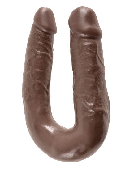 Фаллоимитатор - реалистик двойной U-Shaped Medium Double Trouble, 14 см, коричневый Фаллоимитатор - реалистик двойной U-Shaped Medium Double Trouble, 14 см, коричневый