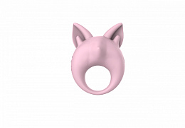 Эрекционное кольцо с вибрацией Lola Games MiMi Animals Kitten Kiki, нежно-розовое