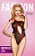Боди на одно плечо SoftLine Michelle черно-красное, S/M