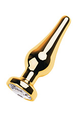 Анальная пробка Toyfa Crystal 050 с белым стразом