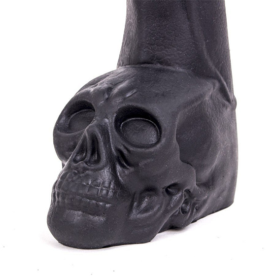 Большой член с черепом Cock with Skull - Black 28,5 см