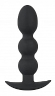 Черные анальные шарики Heavy Beads из силикона