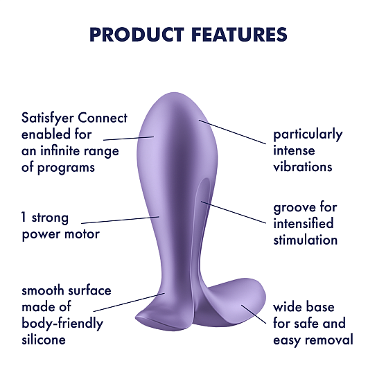 Анальная пробка с вибрацией Satisfyer Intensity Plug, фиолетовая